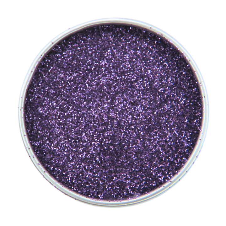 Purple fine eco friendly glitter for makeup looks and crafting.