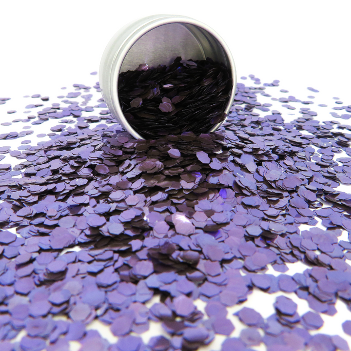 Purple super chunky eco friendly cosmetic glitter.