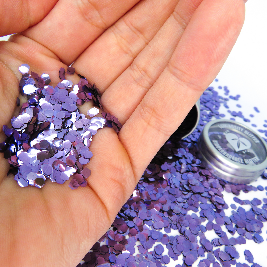 purple super chunky eco friendly cosmetic grade glitter