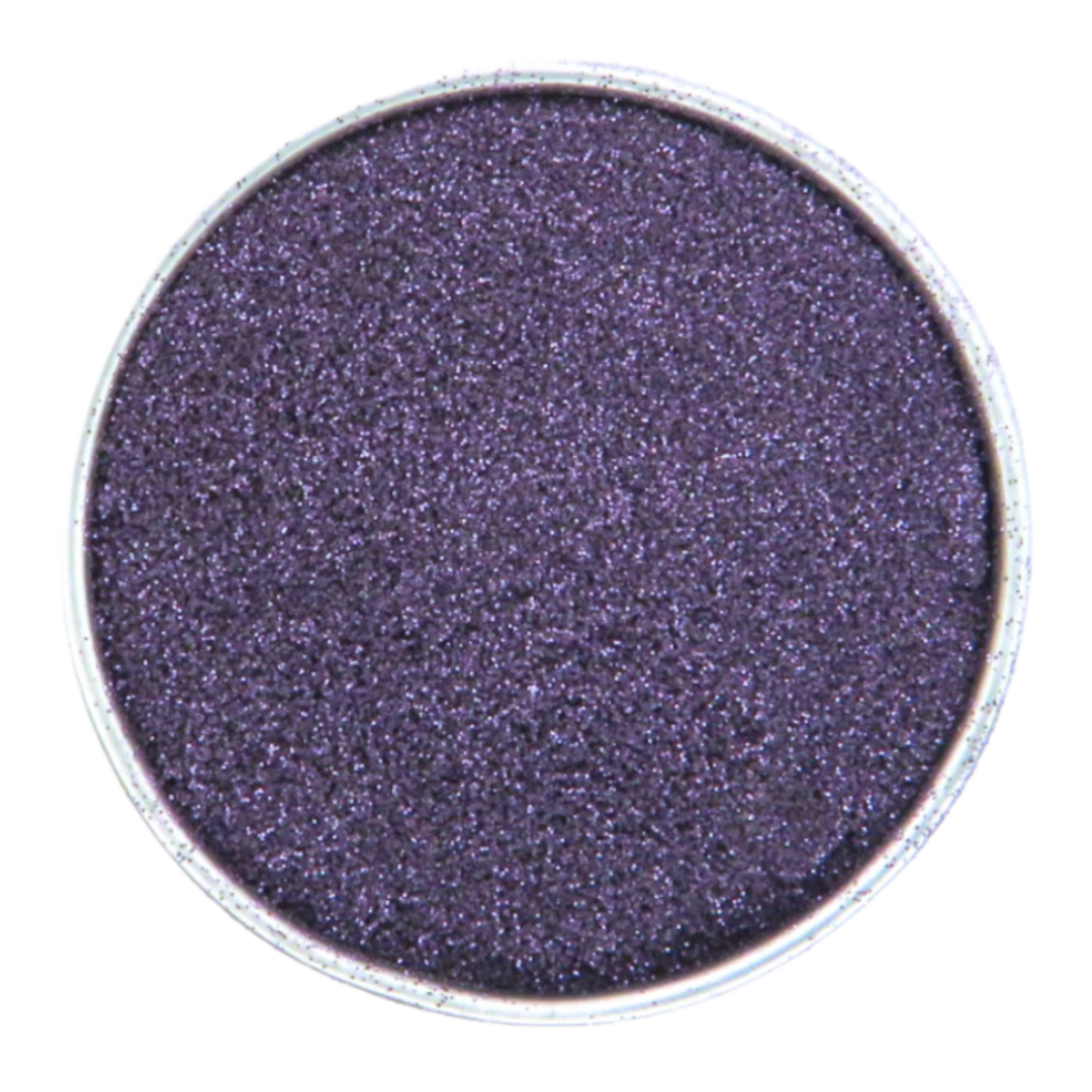 Purple ultra fine eco friendly glitter in a 6 gram round tin.