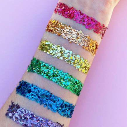 Rainbow set of eco friendly glitter