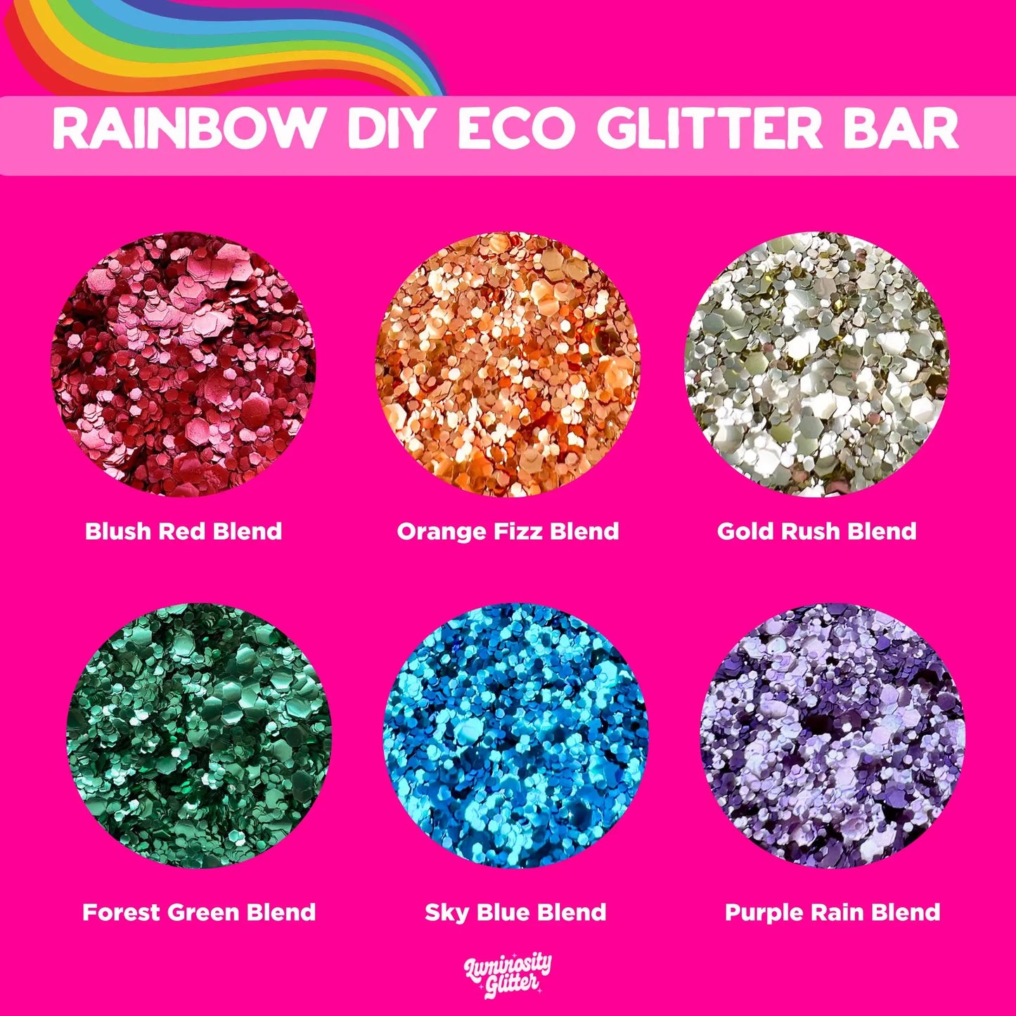 The Rainbow DIY Eco Glitter Bar Luminosity Glitter