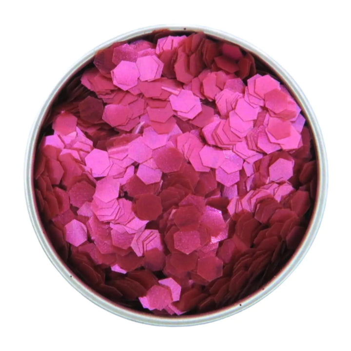 Raspberry super chunky eco glitter in a vivid fuchsia shade.