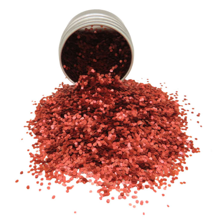 Pearl red eco friendly chunky glitter