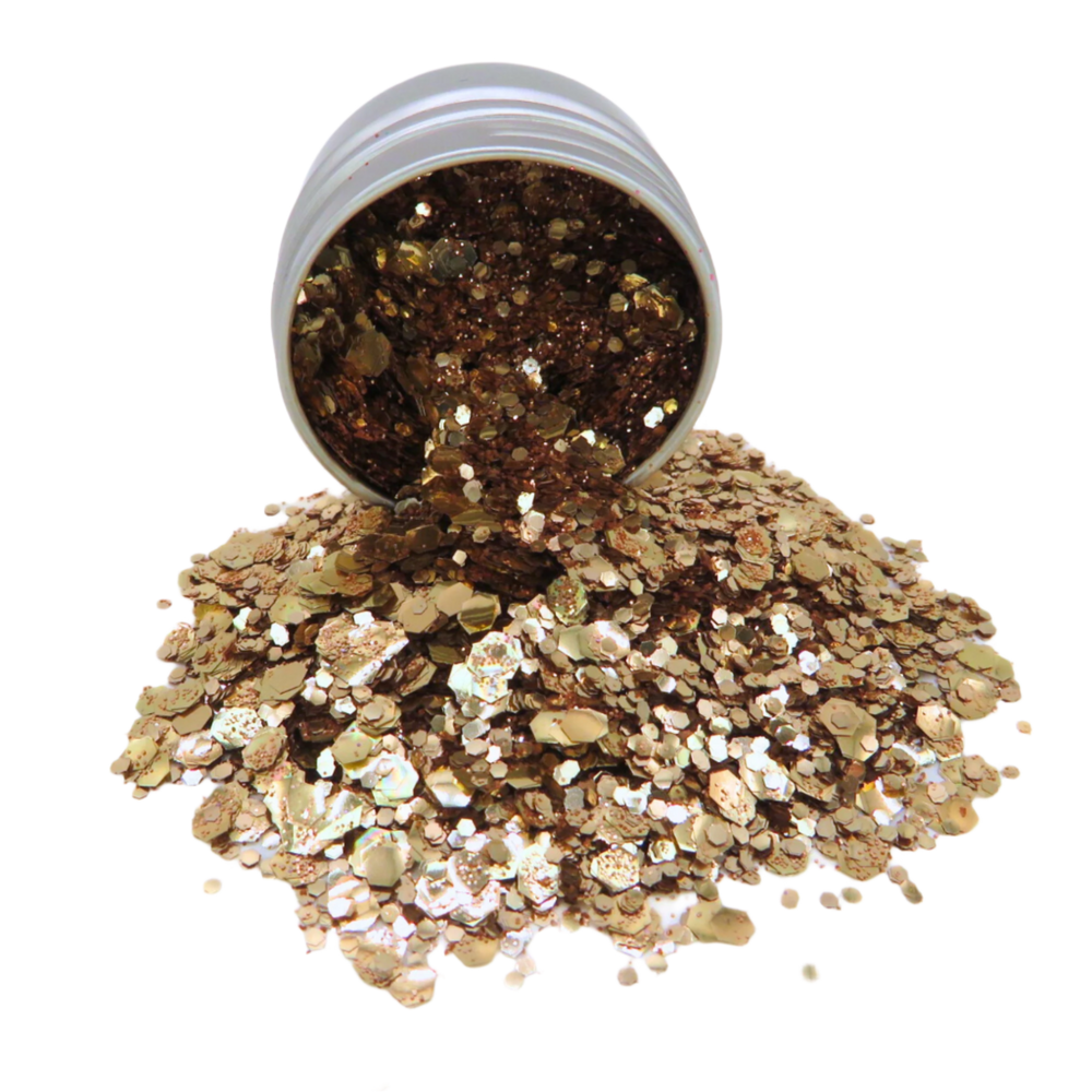 Rose gold eco friendly glitter mix