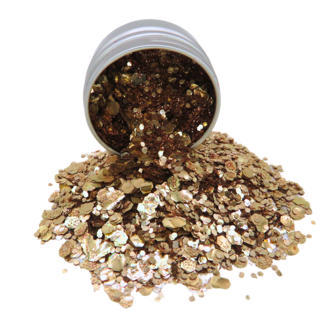 Rose gold eco friendly glitter mix