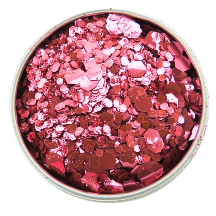 Rose pink eco friendly glitter blend.