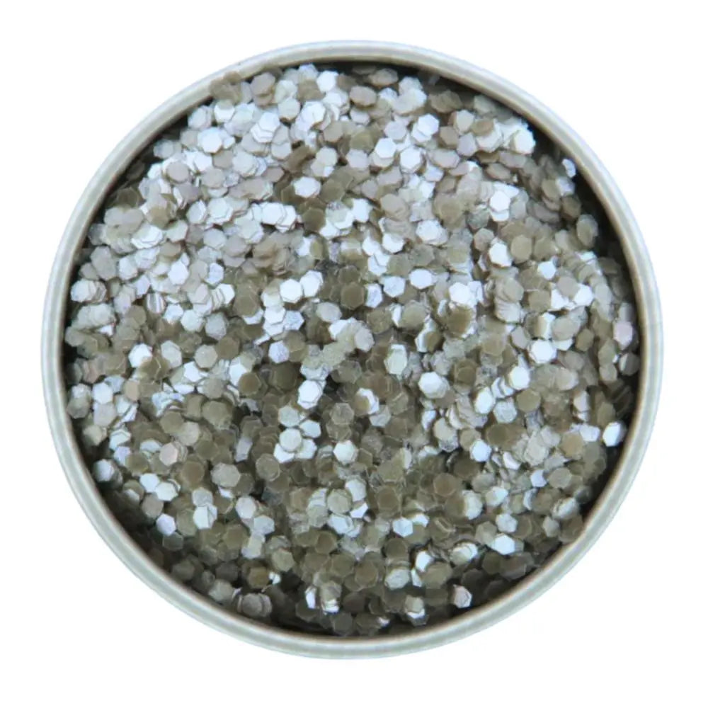 Silver chunky pearlescent eco friendly cosmetic grade glitter