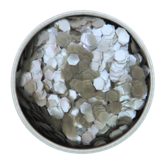 Silver mist super chunky eco friendly plastic free glitter from the Bioglitter Pure range