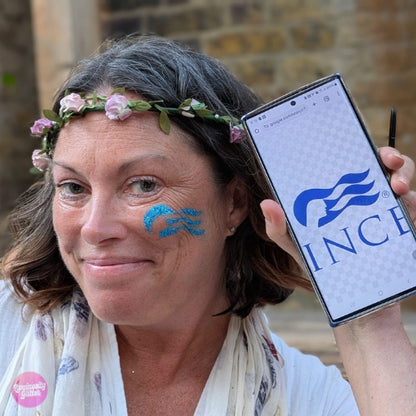 Sky Blue Fine Glitter Makeup