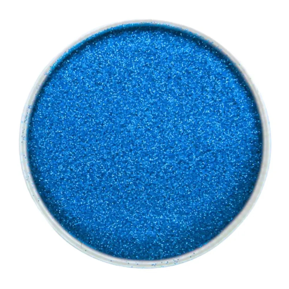 Sky blue ultra fine eco glitter in a 6 gram aluminium pot.