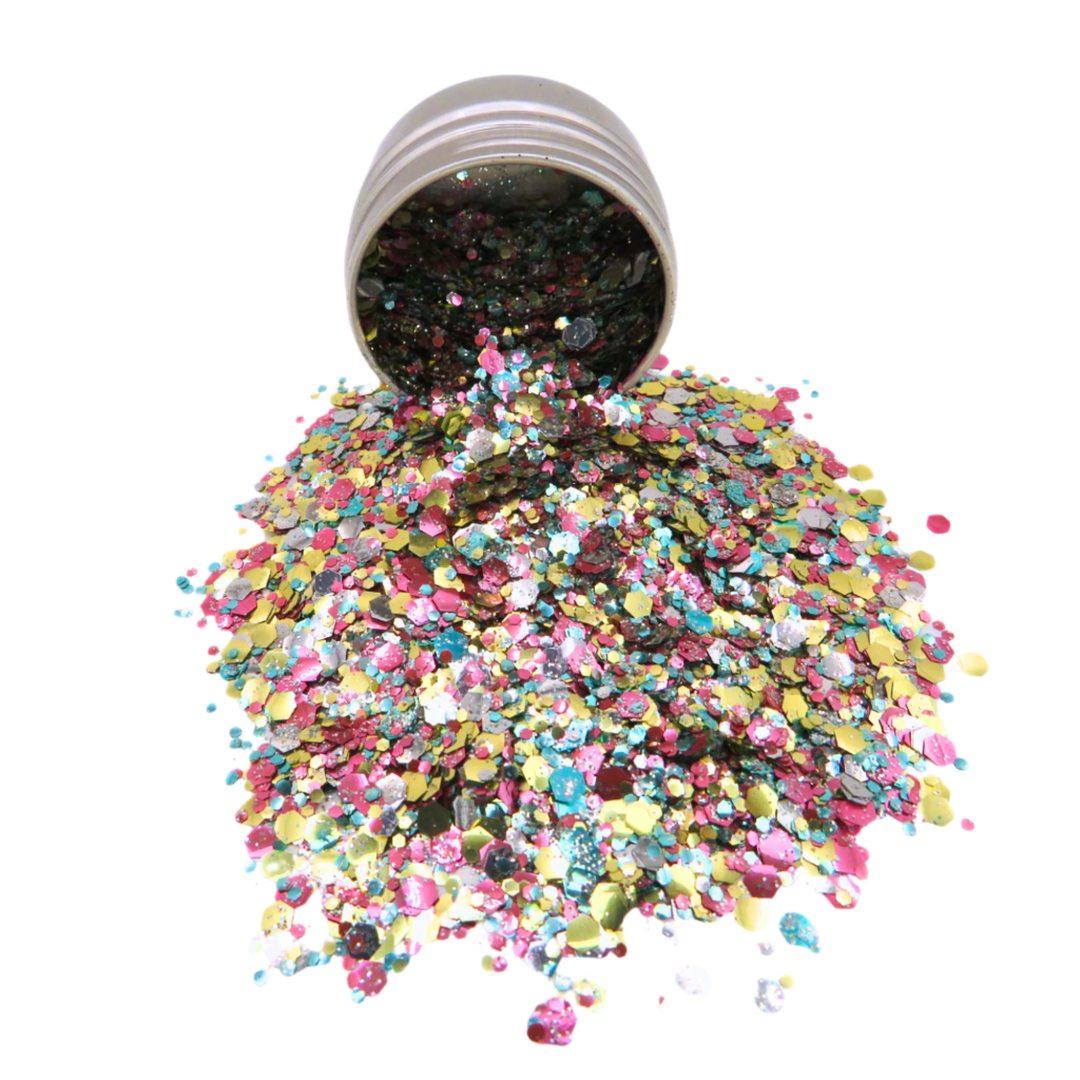 Tropicana eco friendly glitter mix by Luminosity Glitter.