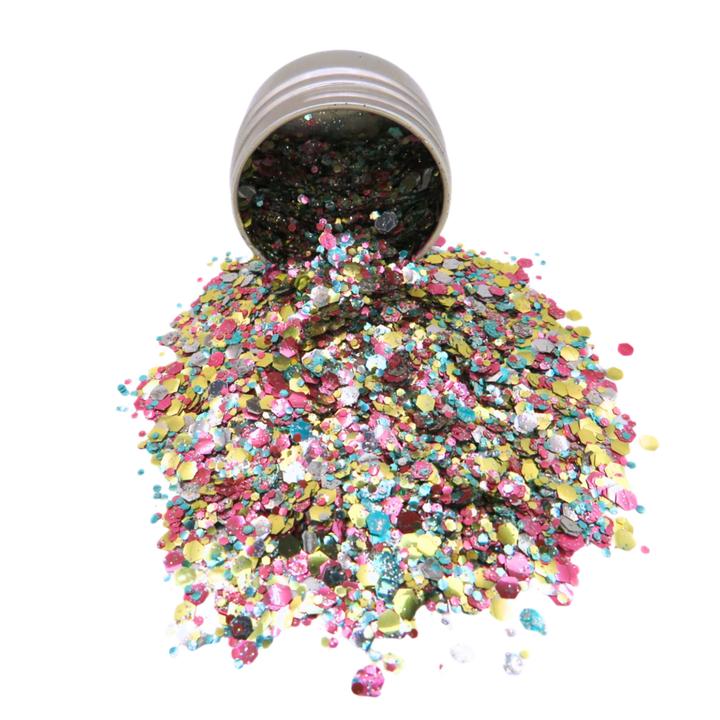 Tropicana eco friendly glitter mix by Luminosity Glitter.