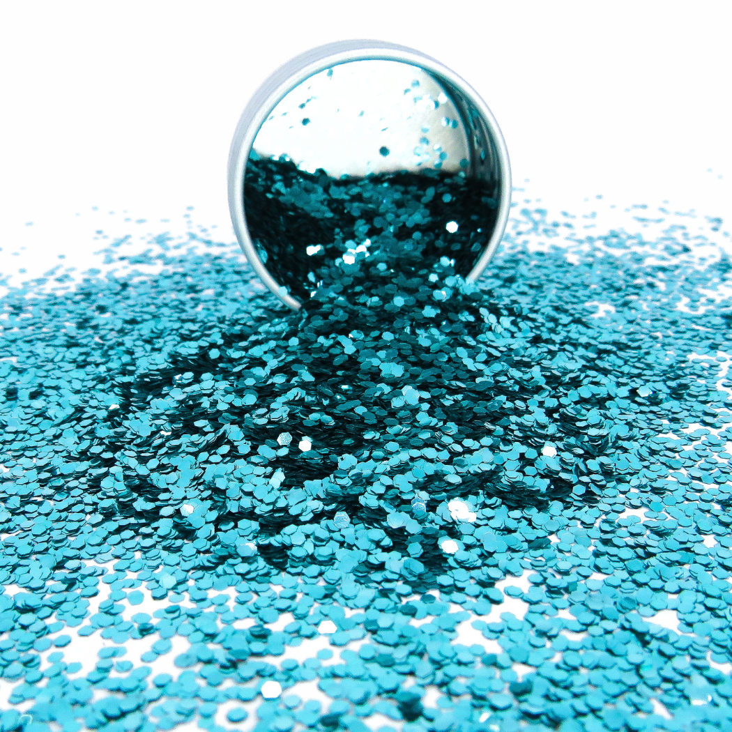 Turquoise chunky eco glitter for face and body glitter art.