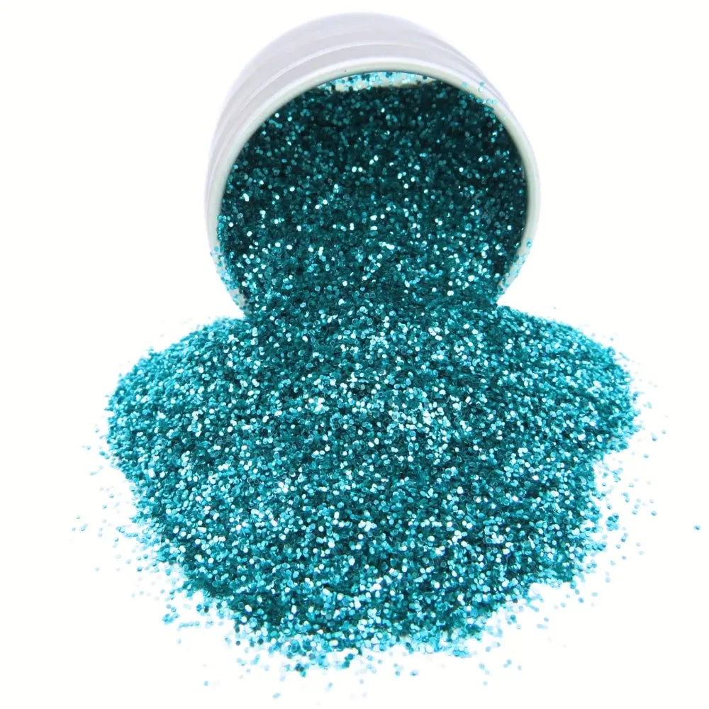 Turquoise medium eco glitter makeup.