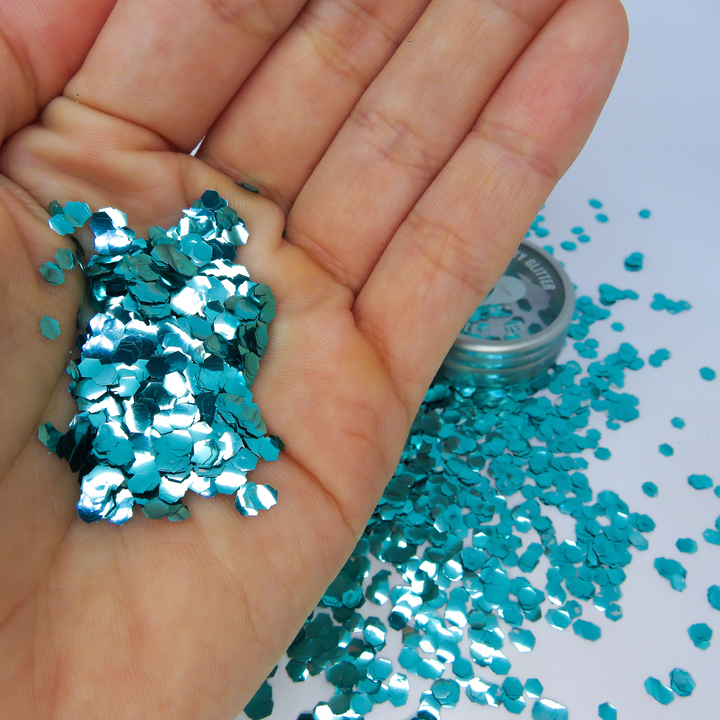 turquoise super chunky festival glitter