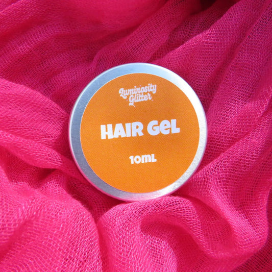 Vegan hair gel 10ml aluminium tin for applying glitter to your hair and beard.