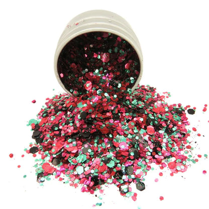 Watermelon cosmetic eco friendly glitter blend for makeup and festivals.