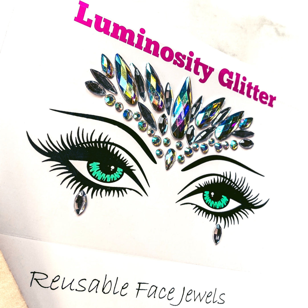 Reusable Face Jewels by Luminosity Glitter for festivals