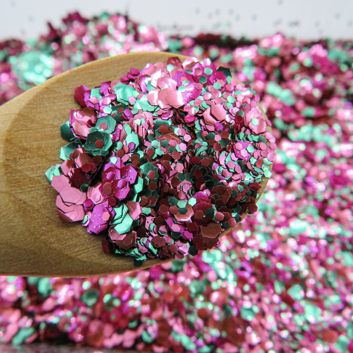 Biodegradable cosmetic glitter for makeup, hair, face and body art