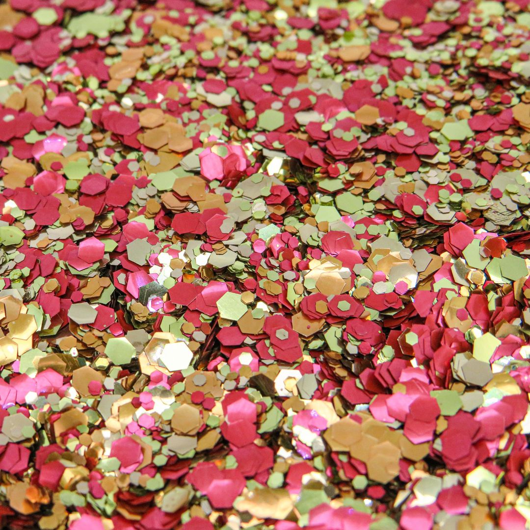 Autumn leaves biodegradable glitter mix by Luminosity Glitter London.