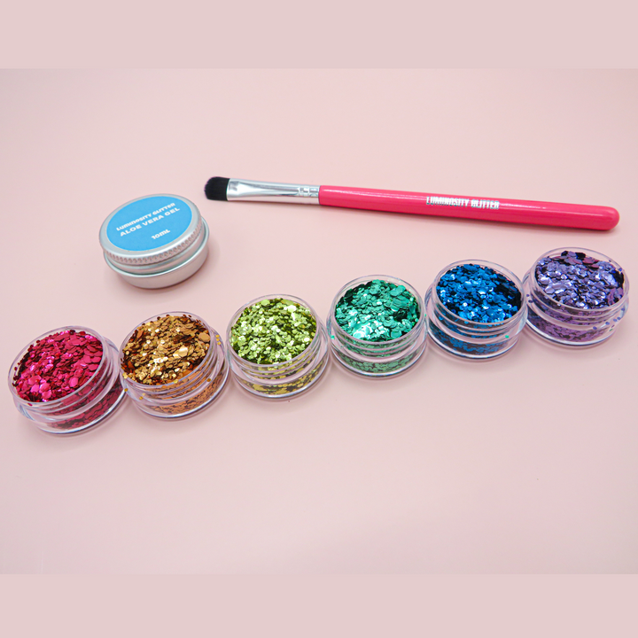 Baby love rainbow eco friendly cosmetic glitter for festivals and pride