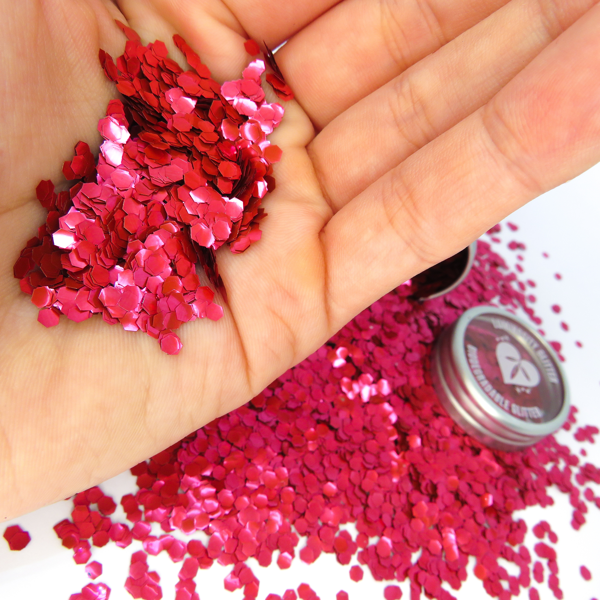 Wholesale blush red ultra chunky eco glitter by Luminosity Glitter