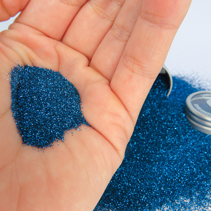Cobalt blue wholesale fine bioglitter. 