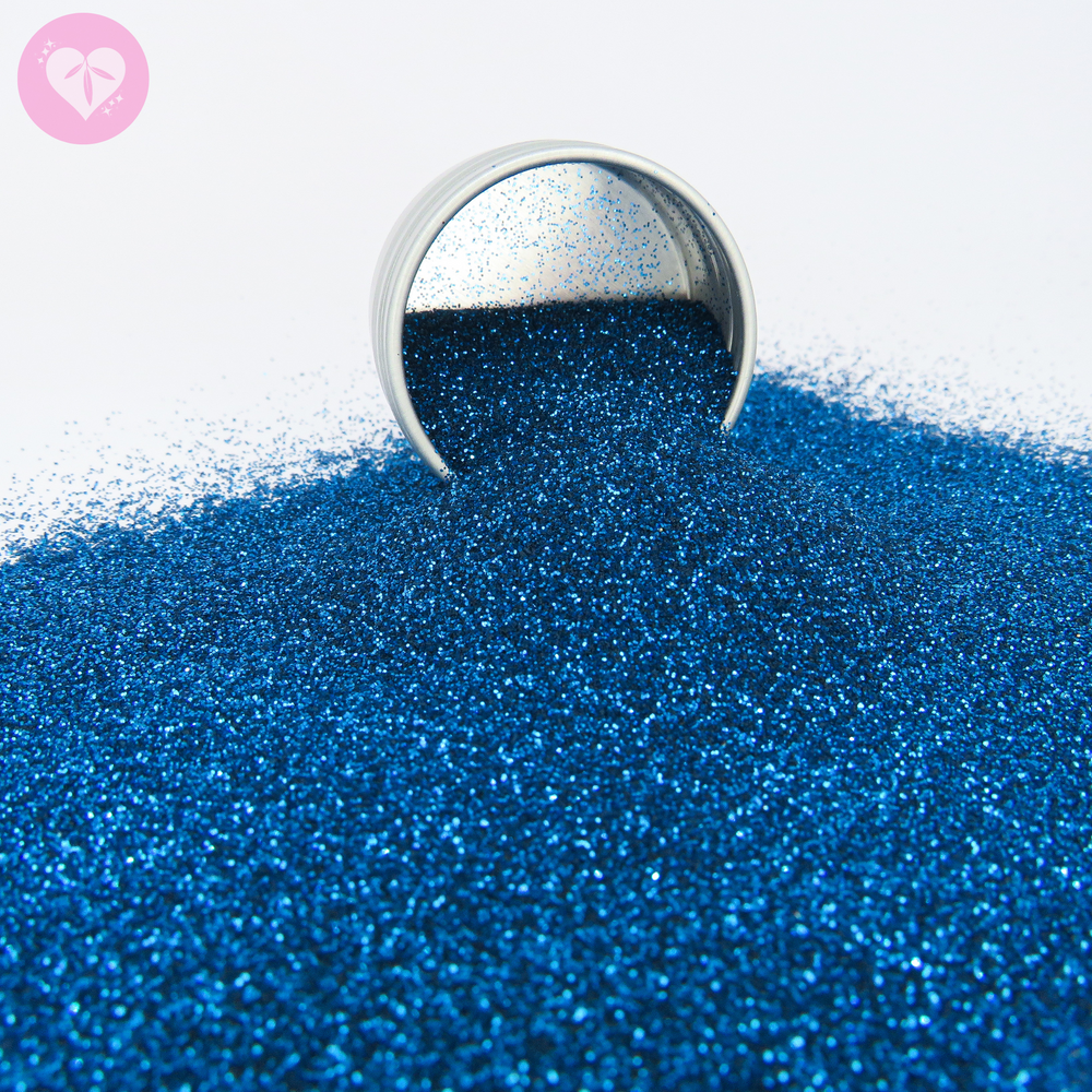Cobalt blue fine eco glitter in wholesale bulk bags by Luminosity Glitter London