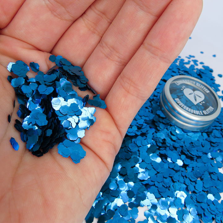 Cobalt blue ultra chunky bioglitter