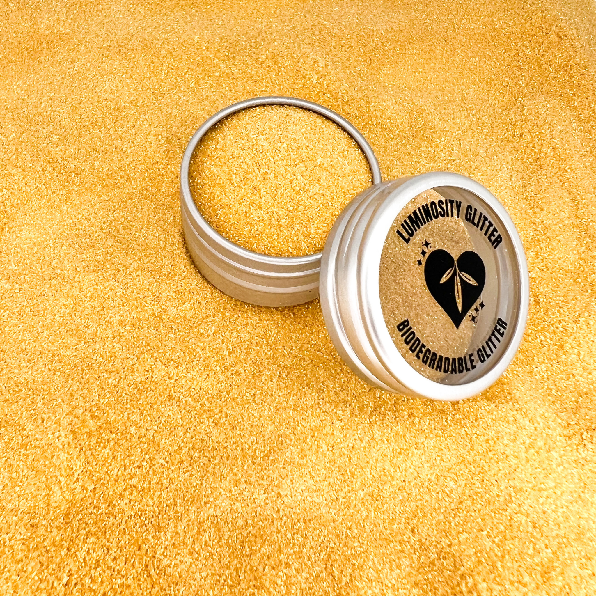 Fine honey gold 100% plastic free cosmetic glitter. This glitter is great used in soap making.