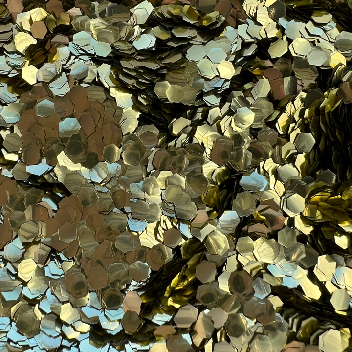 Gold ultra chunky bioglitter by Luminosity Glitter