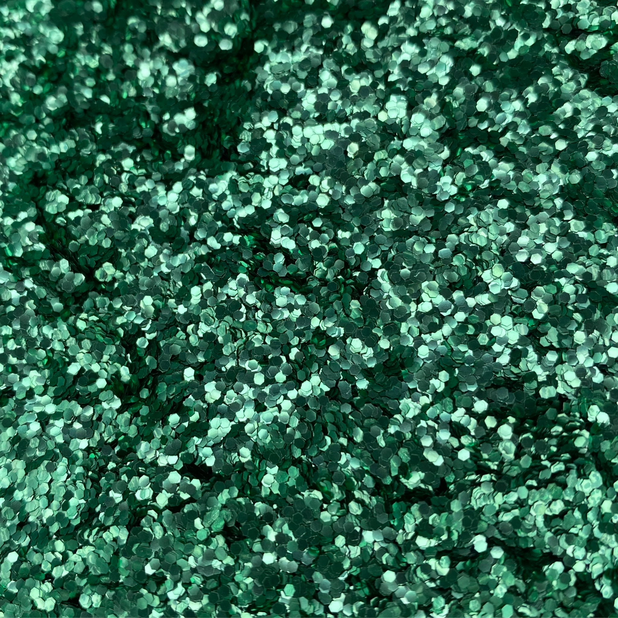 Chunky green eco glitter by Luminosity Glitter is 040 hex