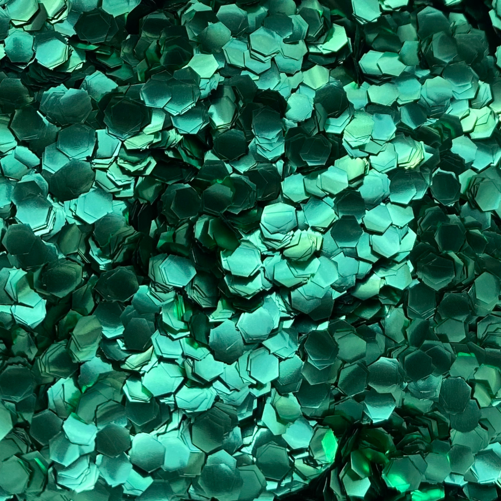 Green ultra chunky bioglitter by Luminosity Glitter