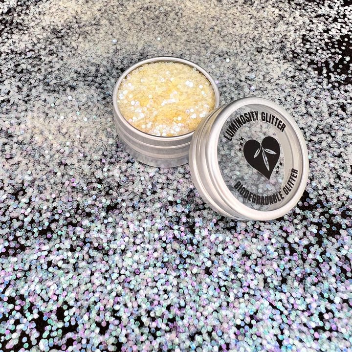Luna eco glitter, a blend of three plastic free shades of sparkle