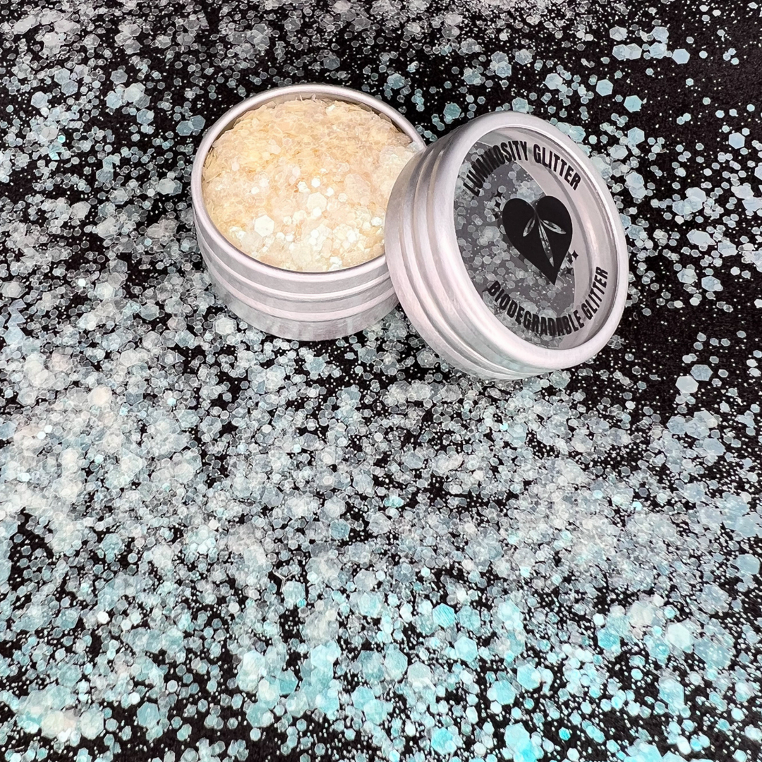 Opal mint green bioglitter mix for face, body and even soap making