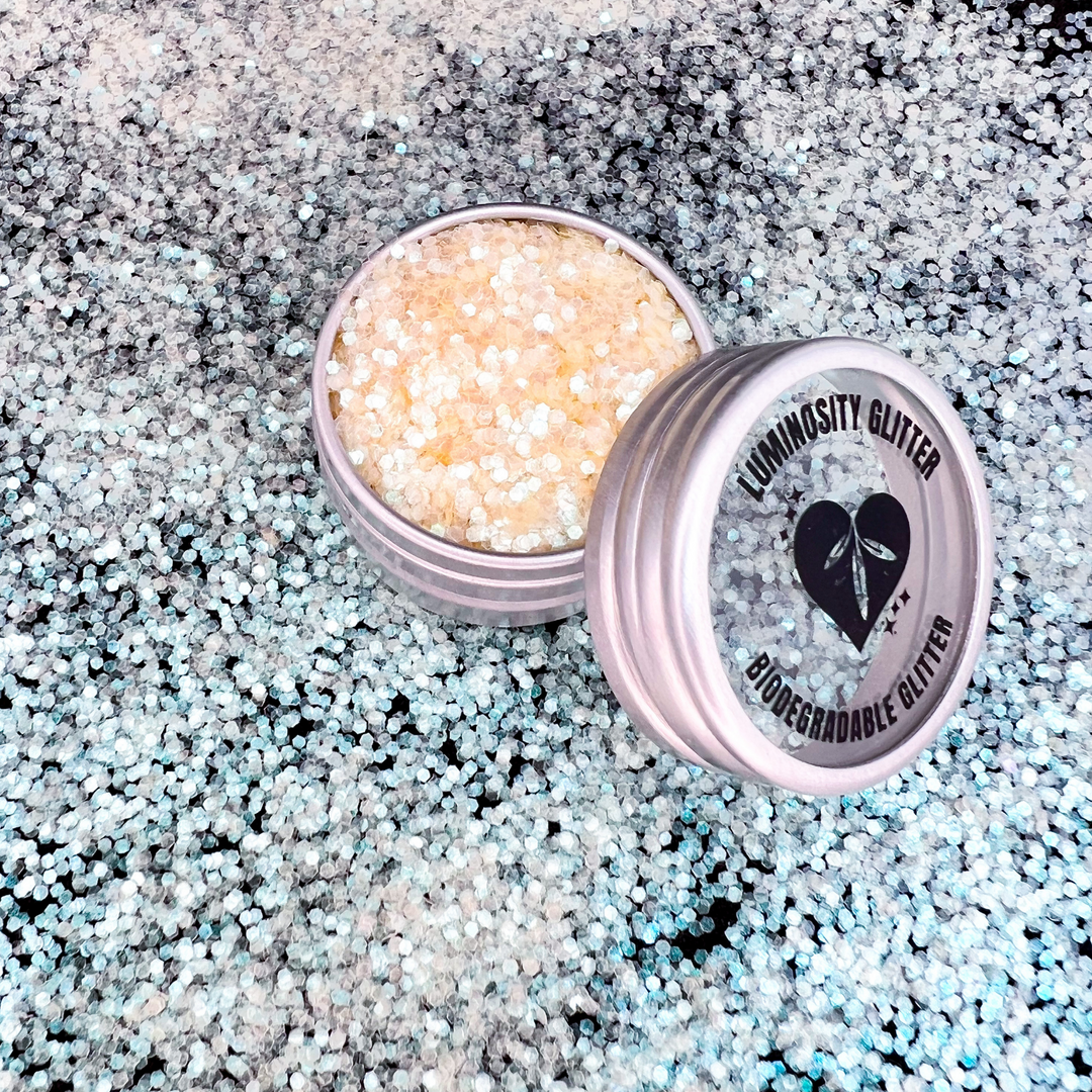 Mint green shade of 100% plastic free iridescent biodegradable glitter. Suitable for cosmetics and soap making glitter.