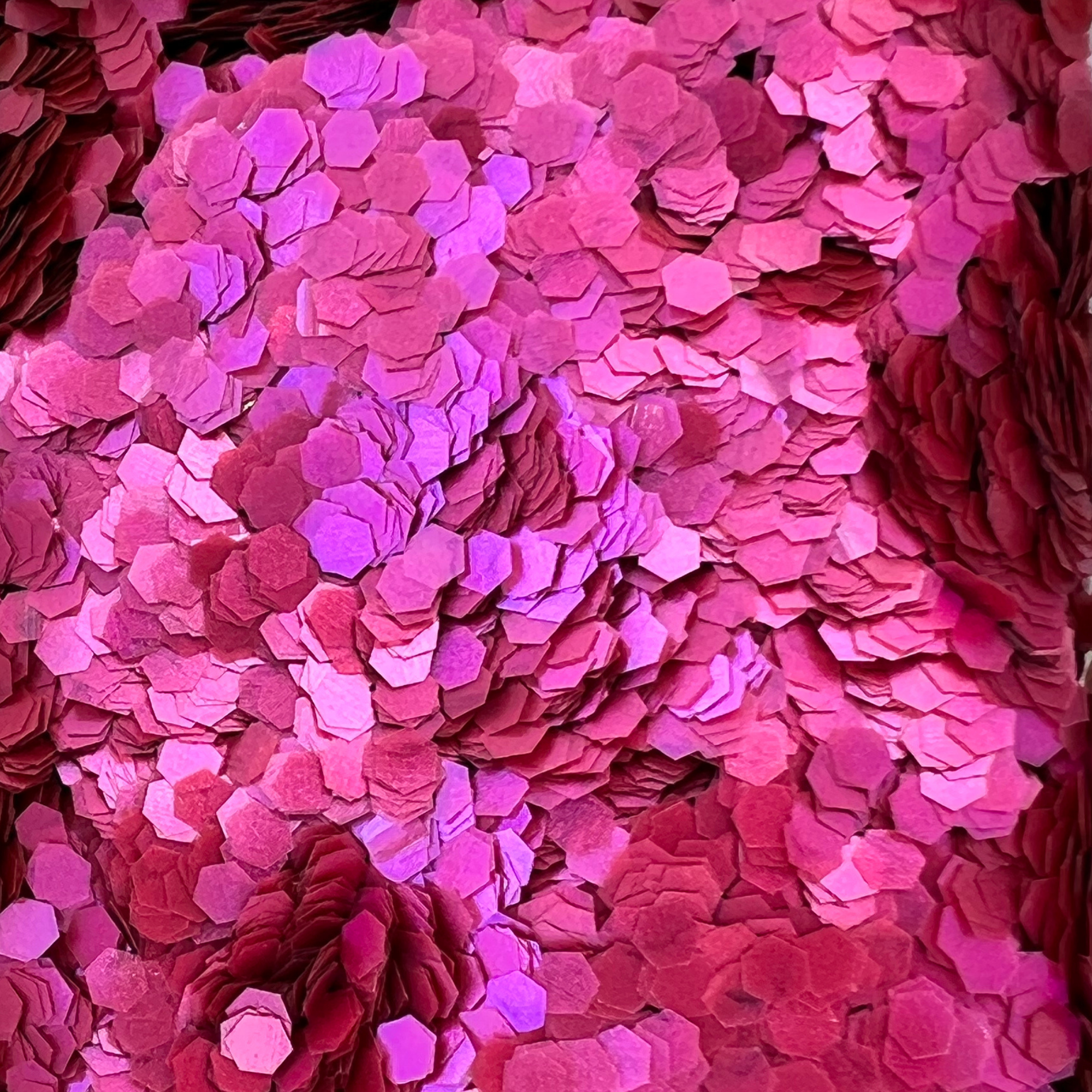 100% plastic free biodegradable glitter in raspberry sorbet shade