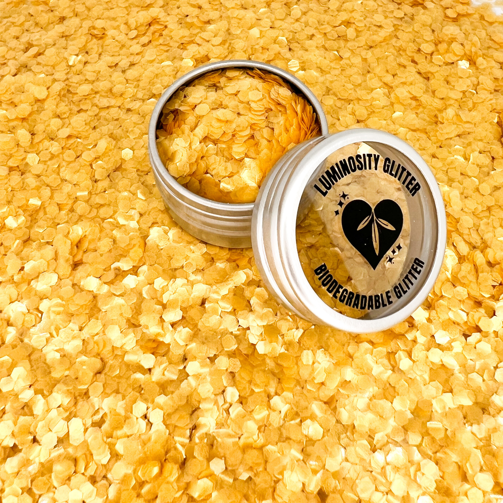 Ultra-chunky 100% plastic free honey gold eco friendly glitter